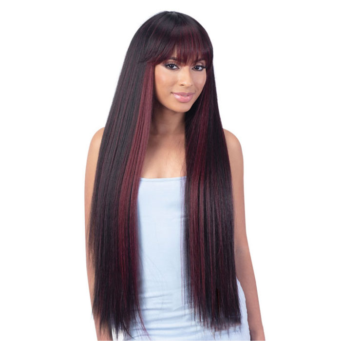 Mayde Beauty Candy Curtain Bang Synthetic Full Wig - ERIN