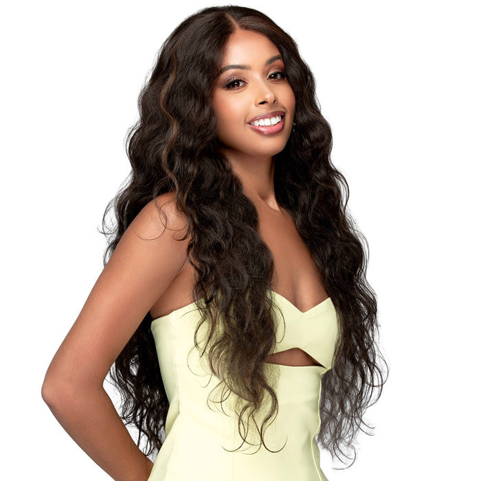 Bobbi Boss Miss Origin 100% Human Hair Blend Full Hand-Tied 13x4 HD Lace Wig - FLB001 RAVEN