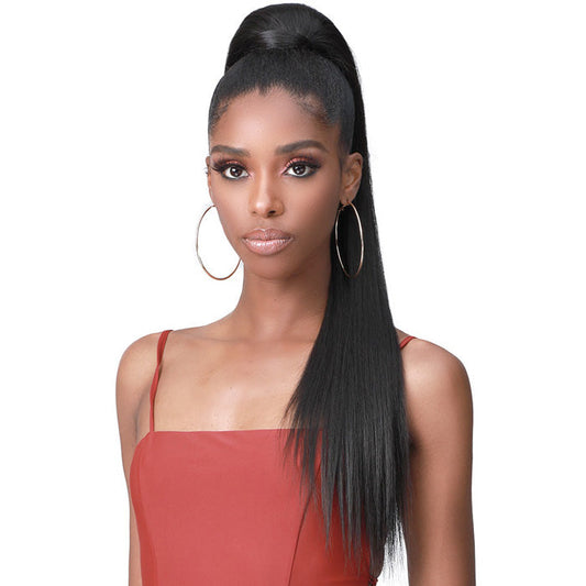 Bobbi Boss Human Hair Blend Tress Up Ponytail YAKY STRAIGHT 28"
