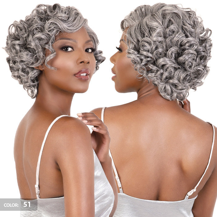 Motown Tress Silver Gray Hair Collection Glueless HD Lace Part Wig - SVLP.WYNT