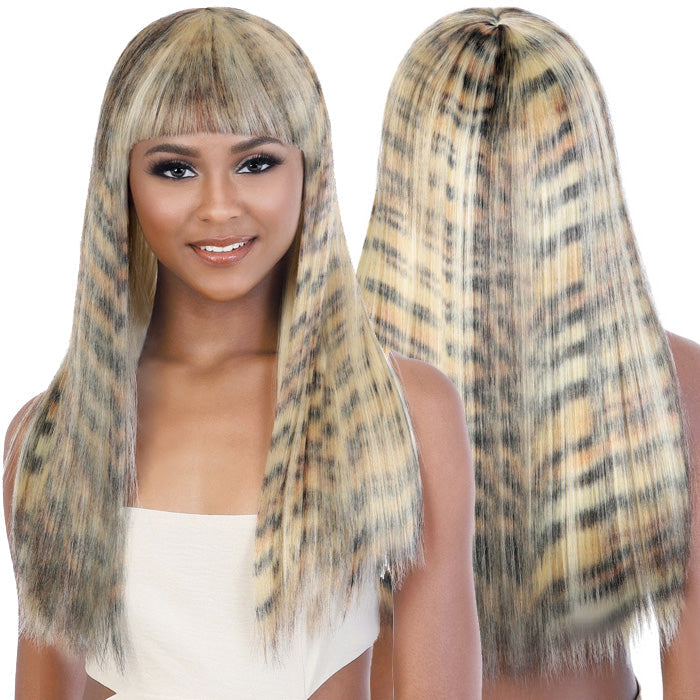 Motown Tress Day Glow Wig Print Full Wig - CHEETAH 24"