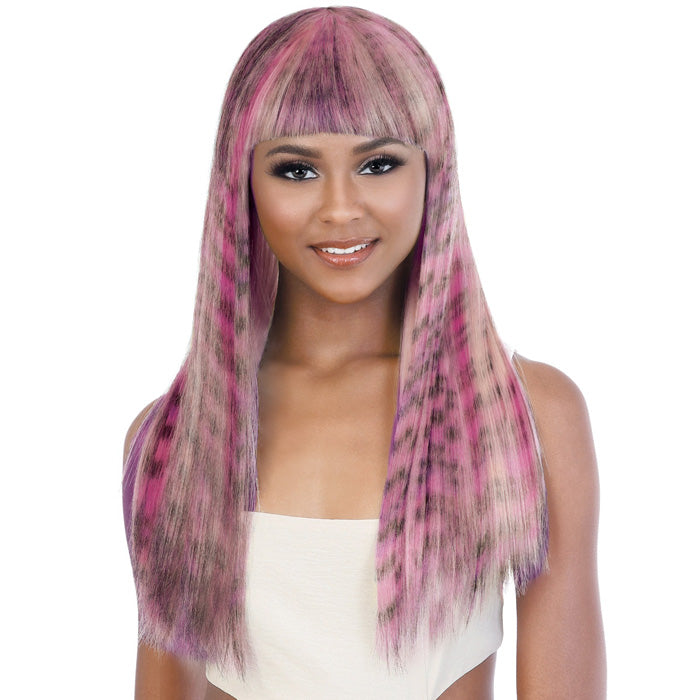 Motown Tress Day Glow Wig Print Full Wig - CHEETAH 24"