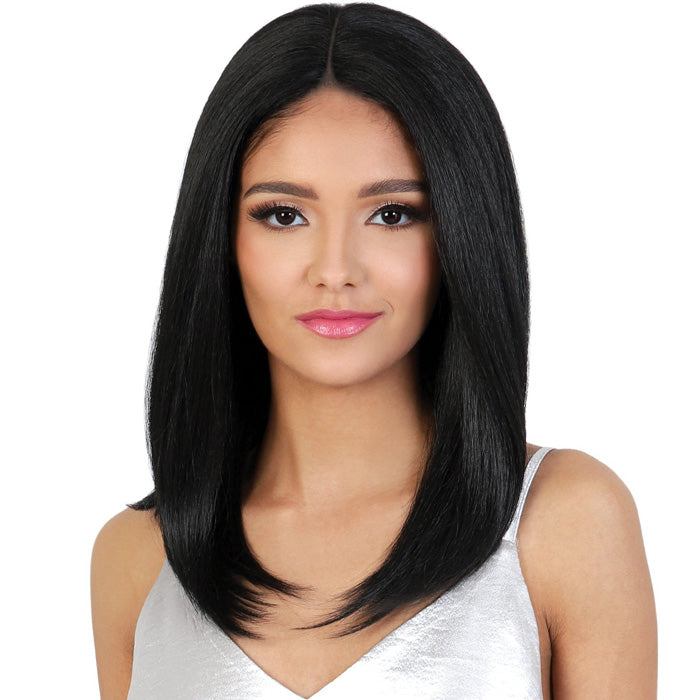 Motown Tress Glam Touch Human Hair Blend Glueless HD Deep Part Lace Wig - HBL FANCY