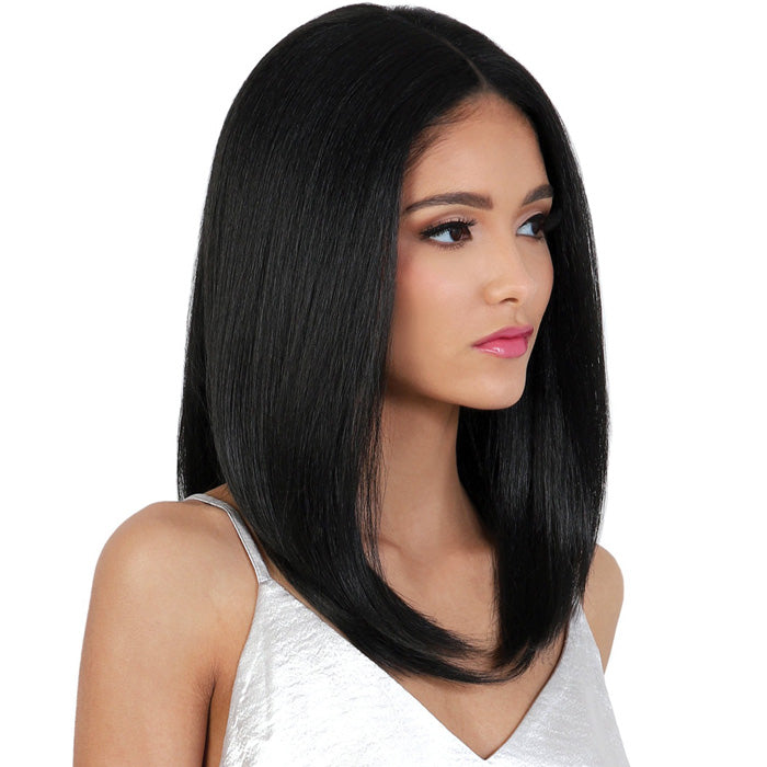 Motown Tress Glam Touch Human Hair Blend Glueless HD Deep Part Lace Wig - HBL FANCY