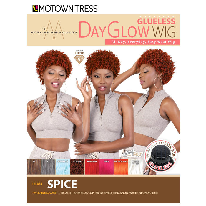 Motown Tress Day Glow Glueless Wig - SPICE