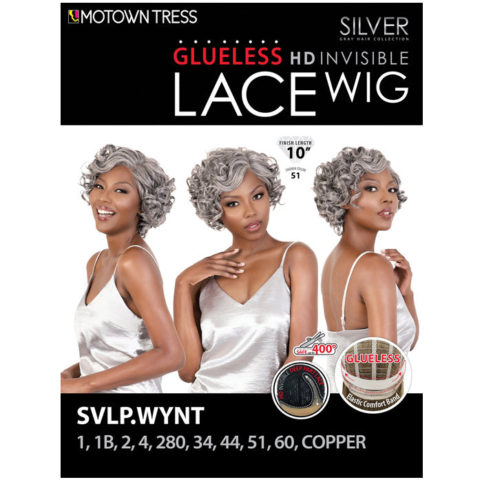 Motown Tress Silver Gray Hair Collection Glueless HD Lace Part Wig - SVLP.WYNT