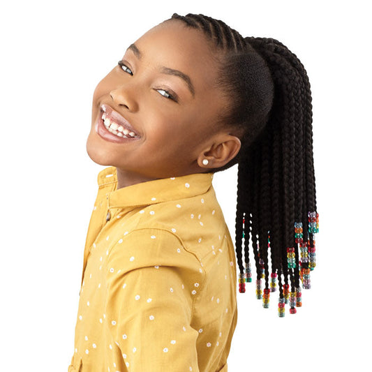 Outre Lil Looks Drawstring Ponytail - BEADED BOX BRAIDS 12"