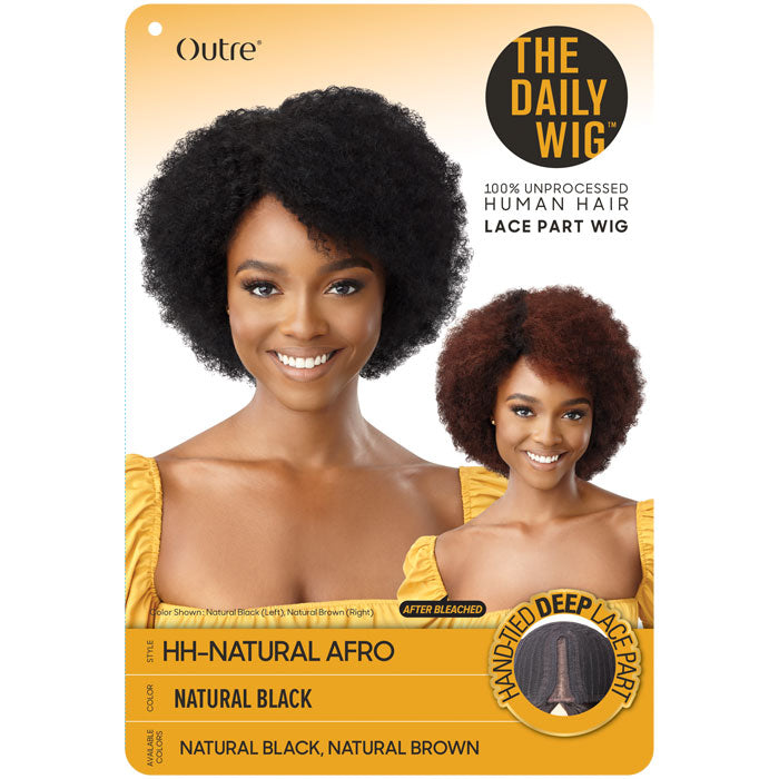 Outre The Daily Wig 100% Unprocessed Human Hair Lace Part Wig - NATURAL AFRO
