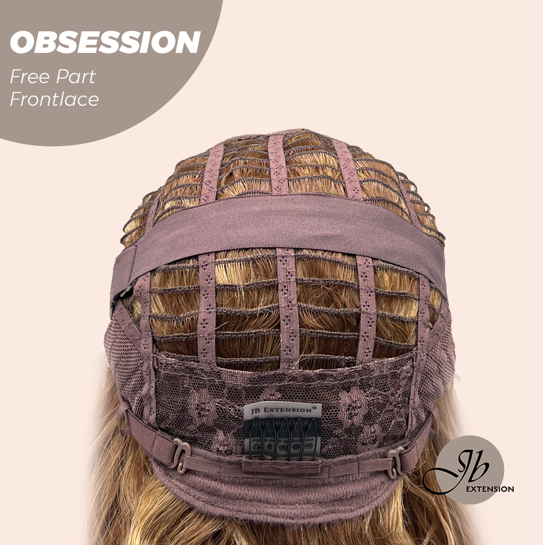 Nichole's Selection - 24 Inches Brown With Highlight Wave 13X6 Pre-Cut Free Part Frontlace Glueless Wig OBSESSION