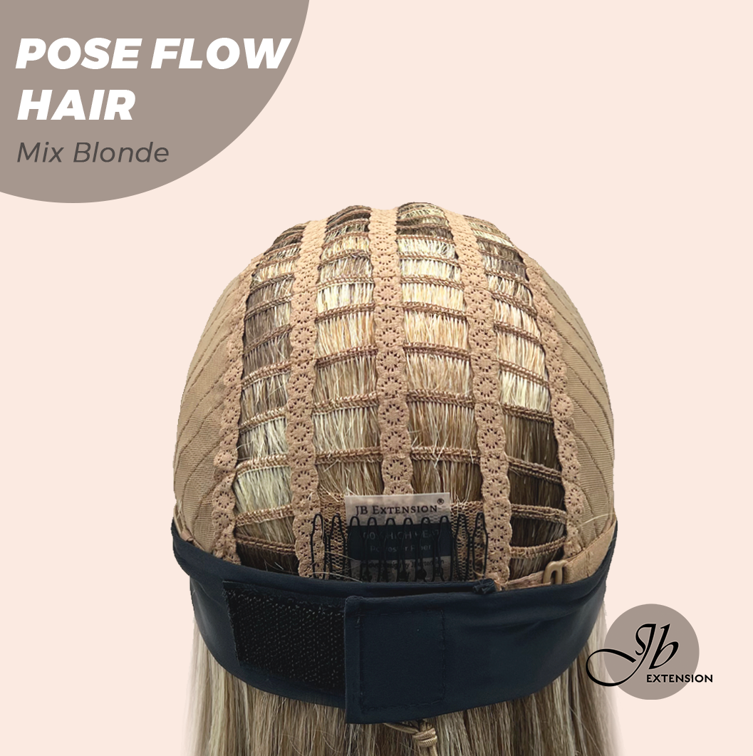 JBEXTENSION 18 Inches Mix Blonde Headband Wig POSE FLOW HAIR - MIX BLONDE