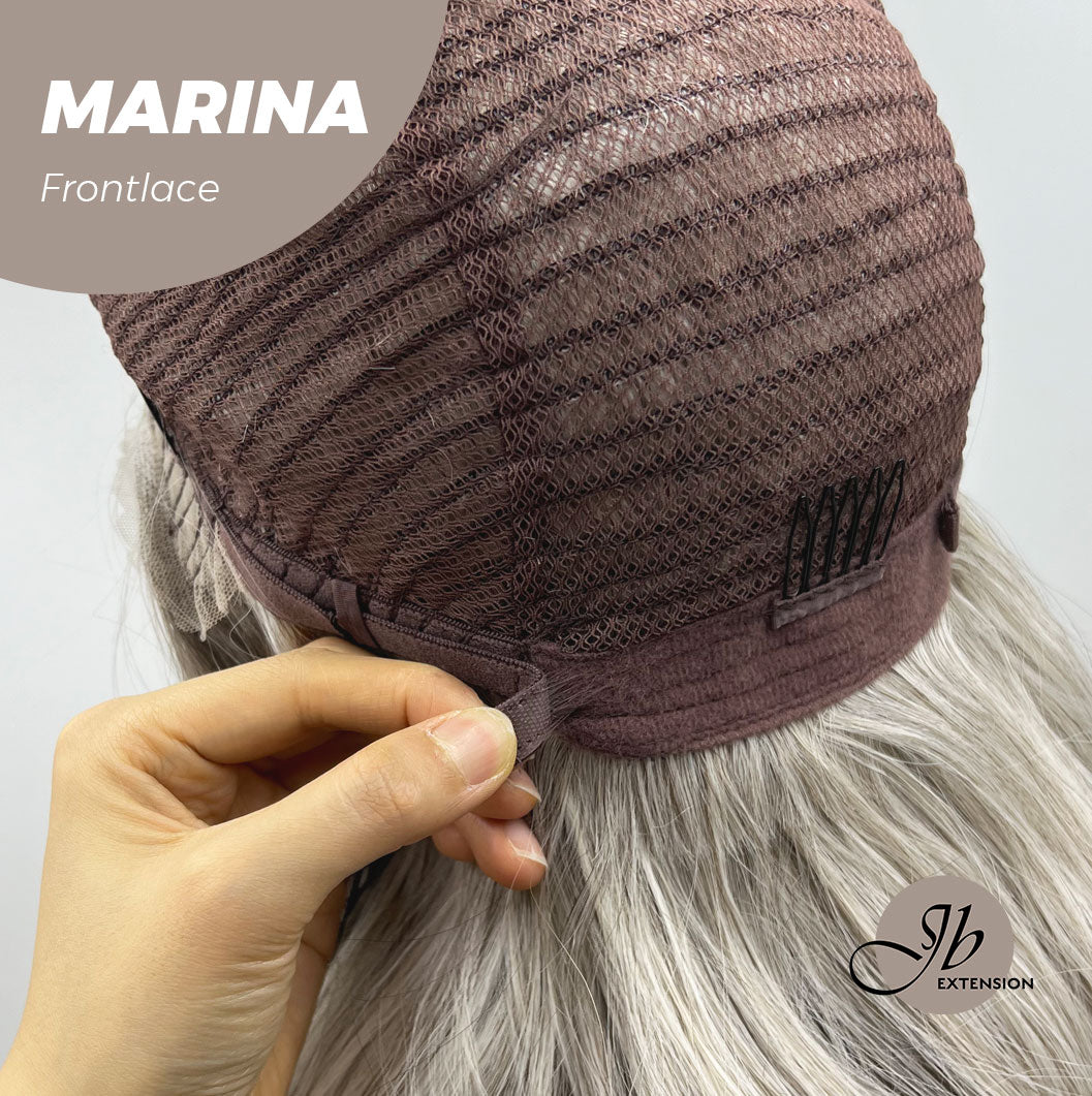 JBEXTENSION 20 Inches Silver Color Wave Pre-Cut Frontlace Glueless Wig MARINA
