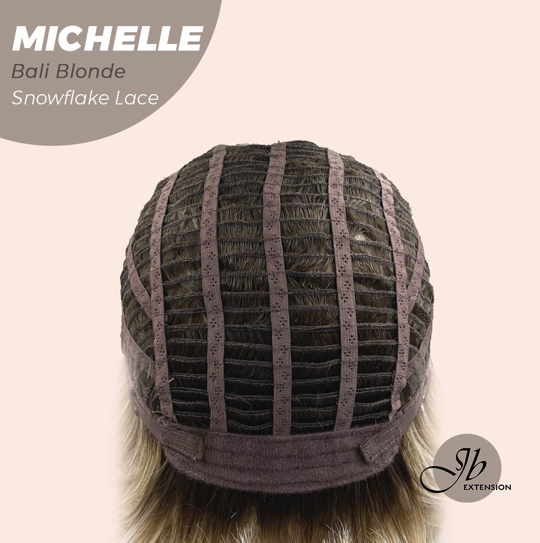 [PRE-ORDER] JBEXTENSION 10 Inches Bali Blonde Pre-Cut Side Part Snowflake Lace Frontlace Glueless Wig MICHELLE BALI BLONDE【BENDY EAR TABS】- S/M
