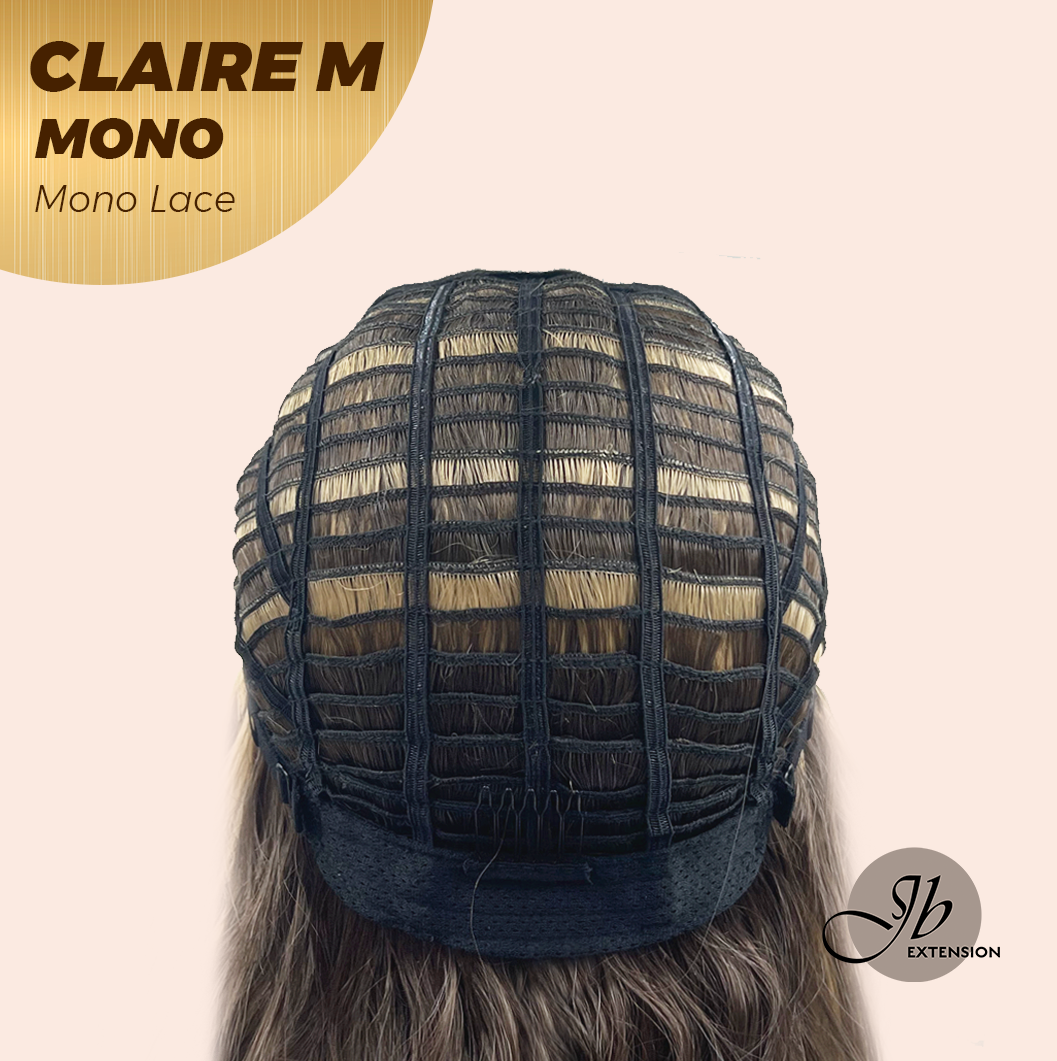 [PRE-ORDER] JBEXTENSION CLAIRE MONO Partial Monofilament Wig 22 Inches Brown With Highlight Partial Mono Lace Glueless Wig CLAIRE MONO【BENDY EAR TABS】
