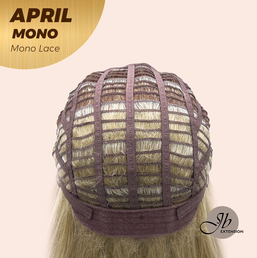 [PRE-ORDER] JBEXTENSION APRIL MONO Monofilament Handmade Wig 6X5 Full Monofilament Hand Tied Top Wig 18 Inches Mix Blonde Mono Lace Wig With Anti-slip Silicone Strips Glueless Wig APRIL MONO MIX BLONDE【BENDY EAR TABS】