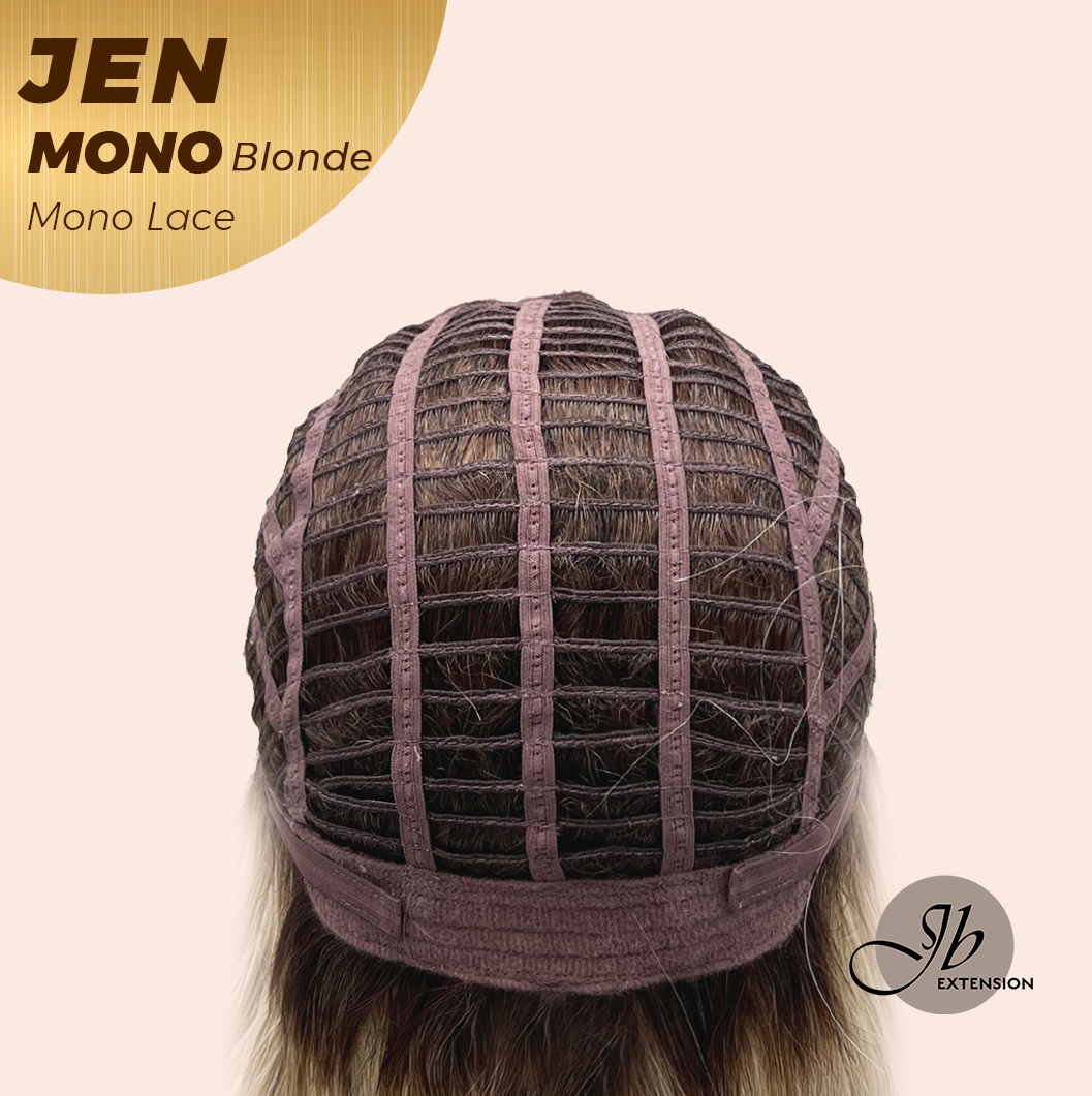 [PRE-ORDER] JBEXTENSION JEN MONO Monofilament Handmade Wig 6X5 Full Monofilament Hand Tied Top Wig 18 Inches Blonde Mono Lace Wig With Anti-slip Silicone Strips Glueless Wig JEN MONO BLONDE【BENDY EAR TABS】