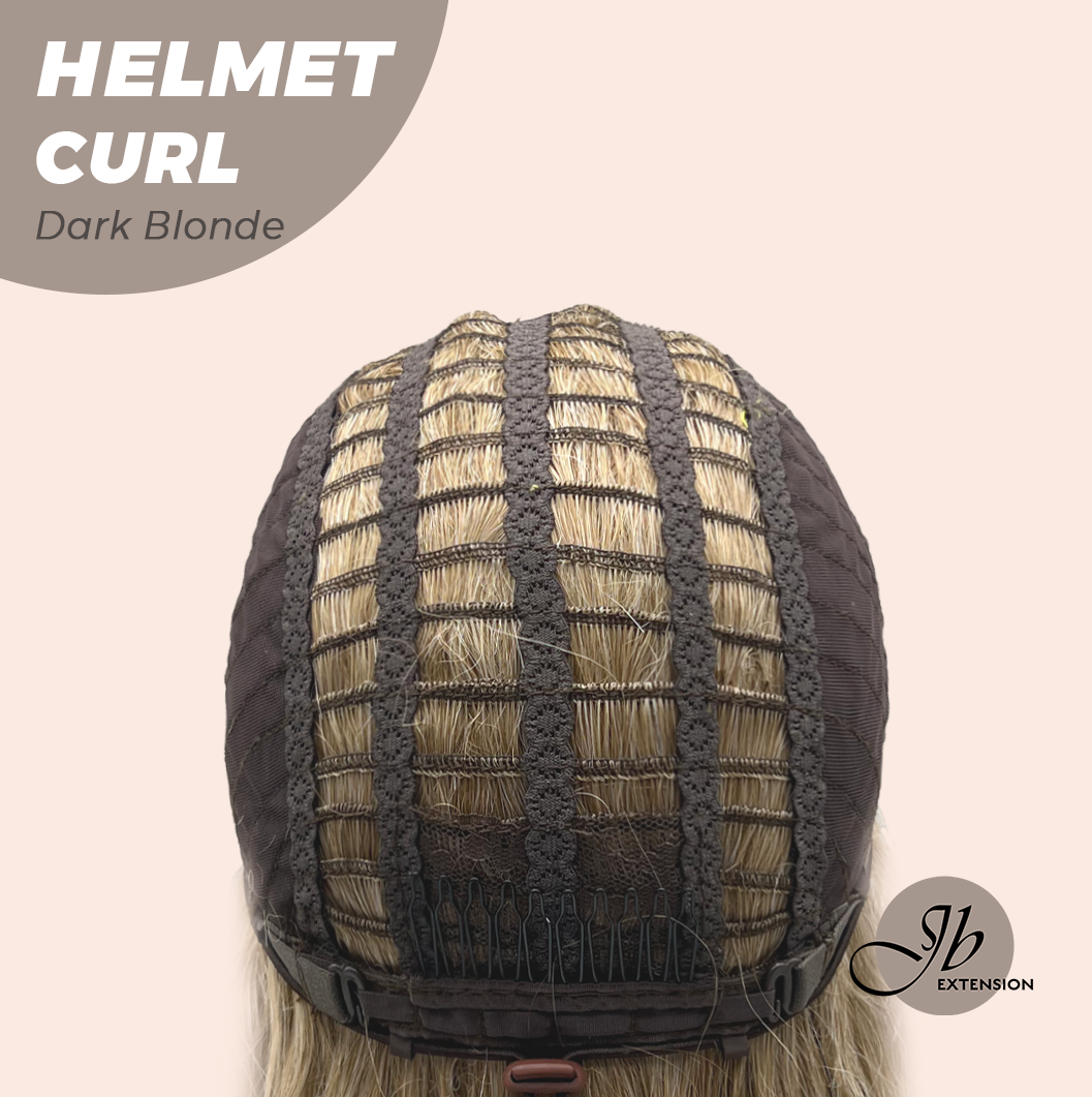 JBEXTENSION 15 Inches Short Curly Dark Blonde Hair Headband Wig HELMET CURL - DARK BLONDE