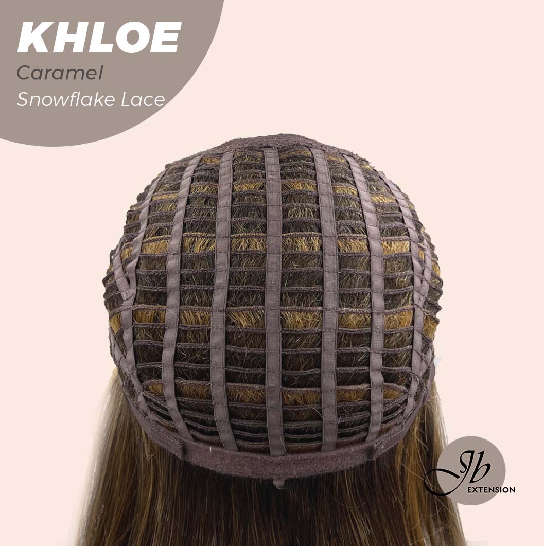 Nichole's Selection - 12 Inches Bob Cut Caramel Pre-Cut Snowflake Lace Frontlace Glueless Wig KHLOE LACE【PERMATEASE】【BENDY EAR TABS】