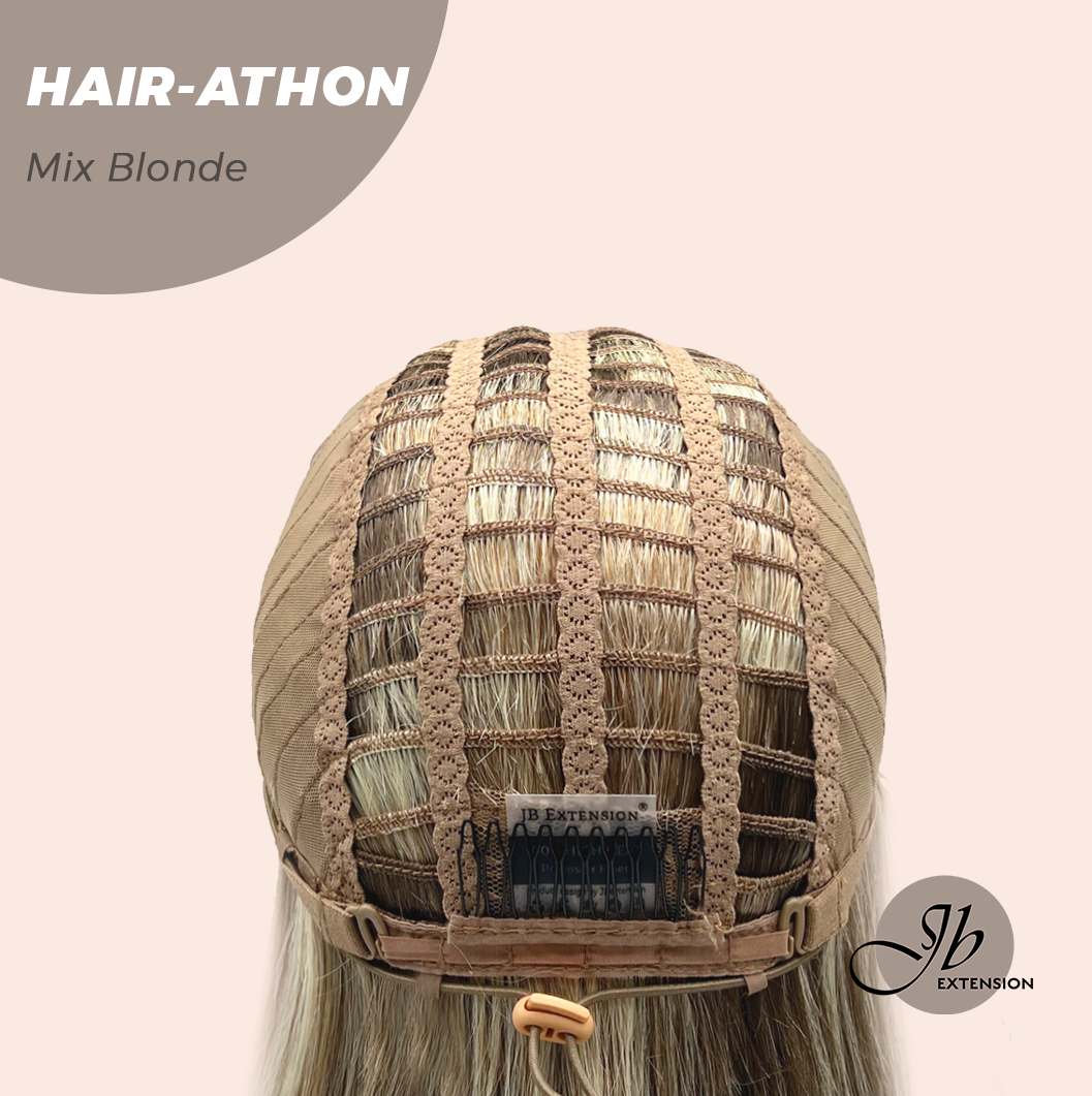 JBEXTENSION 18 Inches Curly Mix Blonde Headband Wig HAIR-ATHON - MIX BLONDE