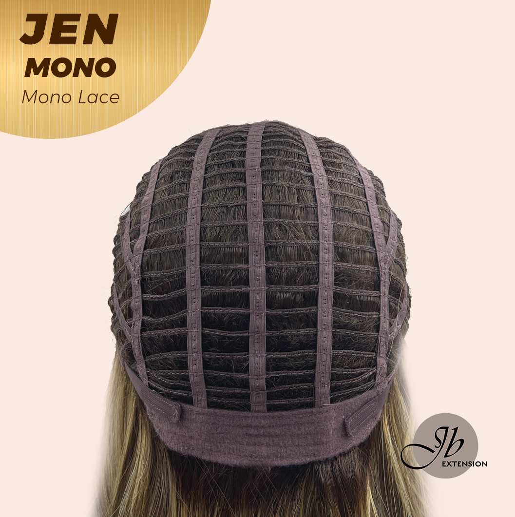 [PRE-ORDER] JBEXTENSION JEN MONO Monofilament Handmade Wig 6X5 Full Monofilament Hand Tied Top Wig 18 Inches Hazelnut Blonde Highlight Mono Lace Wig With Anti-slip Silicone Strips Glueless Wig JEN MONO【BENDY EAR TABS】