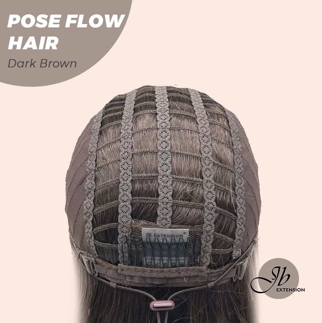 JBEXTENSION 18 Inches Dark Brown Headband Wig POSE FLOW HAIR - DARK BROWN