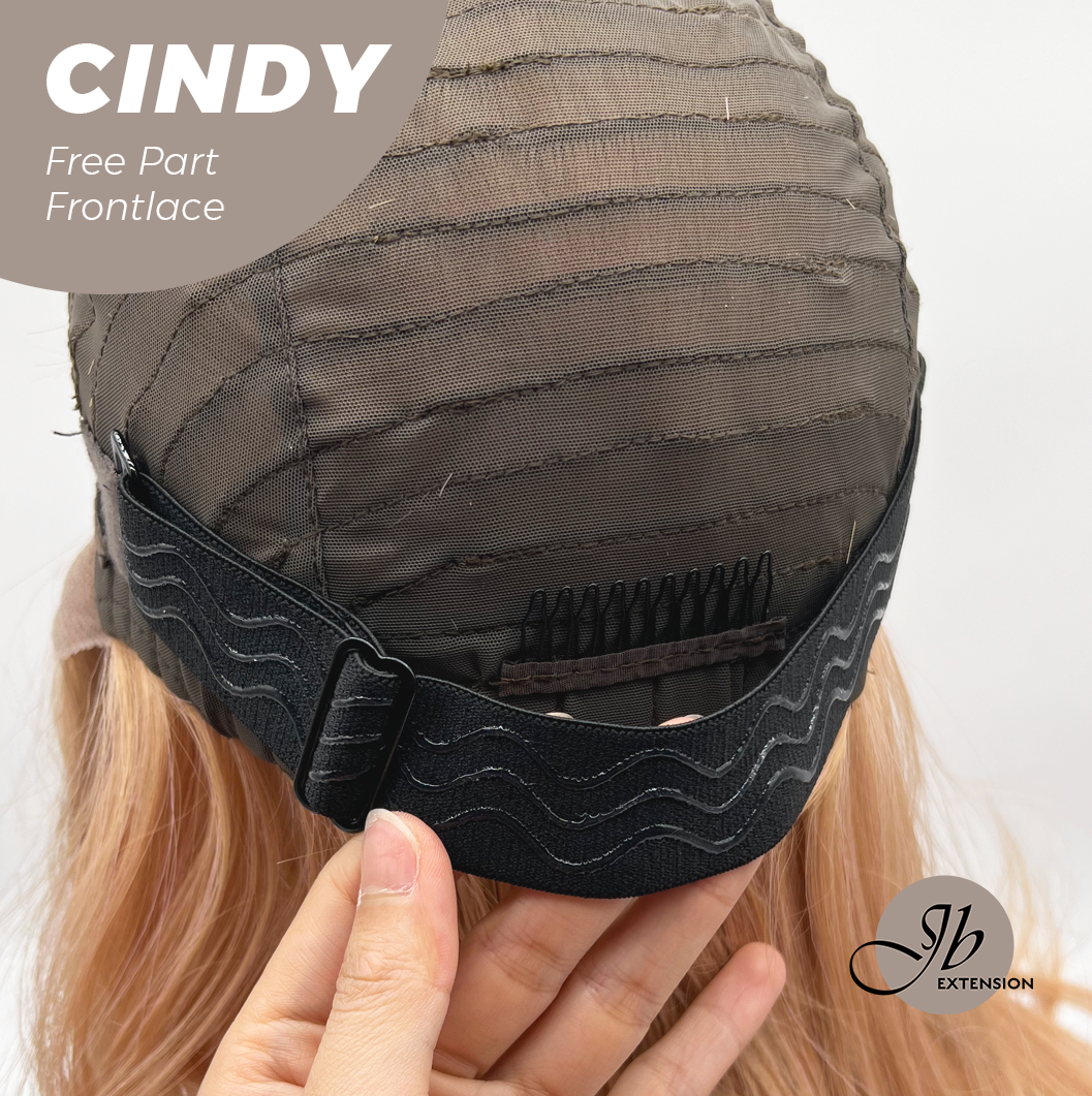 JBEXTENSION 20 Inches Strawberry Blonde Curly Pre-Cut 9X6 U Lace Free Part Frontlace Glueless Wig CINDY