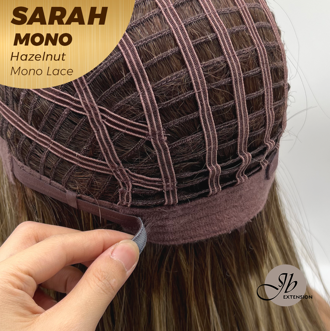 [PRE-ORDER] JBEXTENSION SARAH MONO Full Monofilament Wig 22 Inches Hazelnut Color Full Mono Lace Glueless With Anti-slip Silicone Strips Wig SARAH MONO HAZELNUT【BENDY EAR TABS】