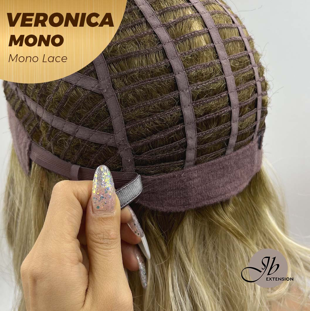 [PRE-ORDER] JBEXTENSION VERONICA MONO Monofilament Handmade Wig 6X5 Full Monofilament Hand Tied Top Wig 12 Inches Blonde Wave Mono Lace Wig With Anti-slip Silicone Strips Glueless Wig VERONICA MONO【BENDY EAR TABS】