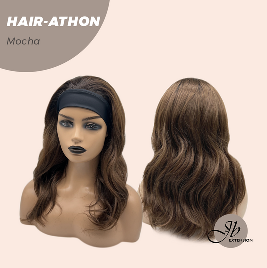JBEXTENSION 18 Inches Curly Mocha Headband Wig HAIR-ATHON - MOCHA