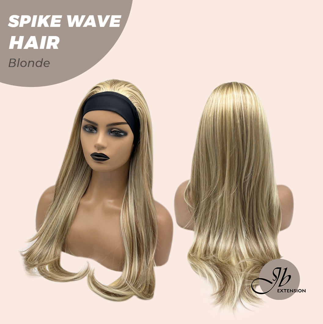 JBEXTENSION 24 Inches Long Curly Hair Blonde Headband Wig SPIKE WAVE HAIR - BLONDE