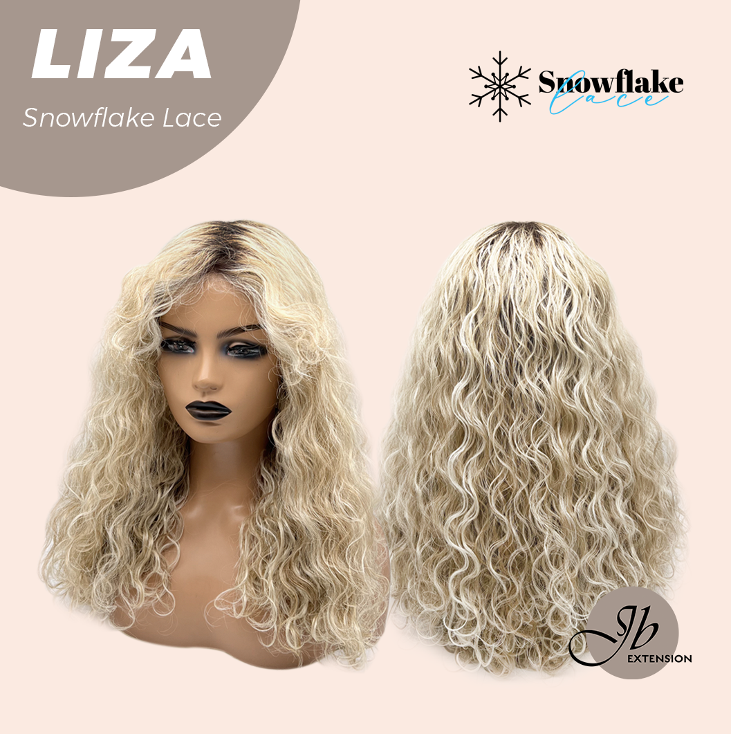 [PRE-ORDER] JBEXTENSION 19 Inches Deep Curly Blonde Pre-Cut Snowflake Lace Frontlace Glueless Wig LIZA SNOWFLAKE【PERMATEASE】【BENDY EAR TABS】