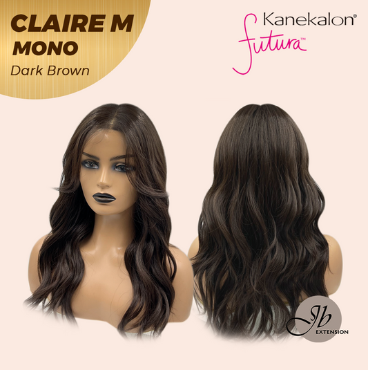 [PRE-ORDER] JBEXTENSION CLAIRE MONO DARK BROWN Partial Monofilament Wig 22 Inches Dark Brown Partial Mono Lace Glueless Wig CLAIRE MONO DARK BROWN【BENDY EAR TABS】