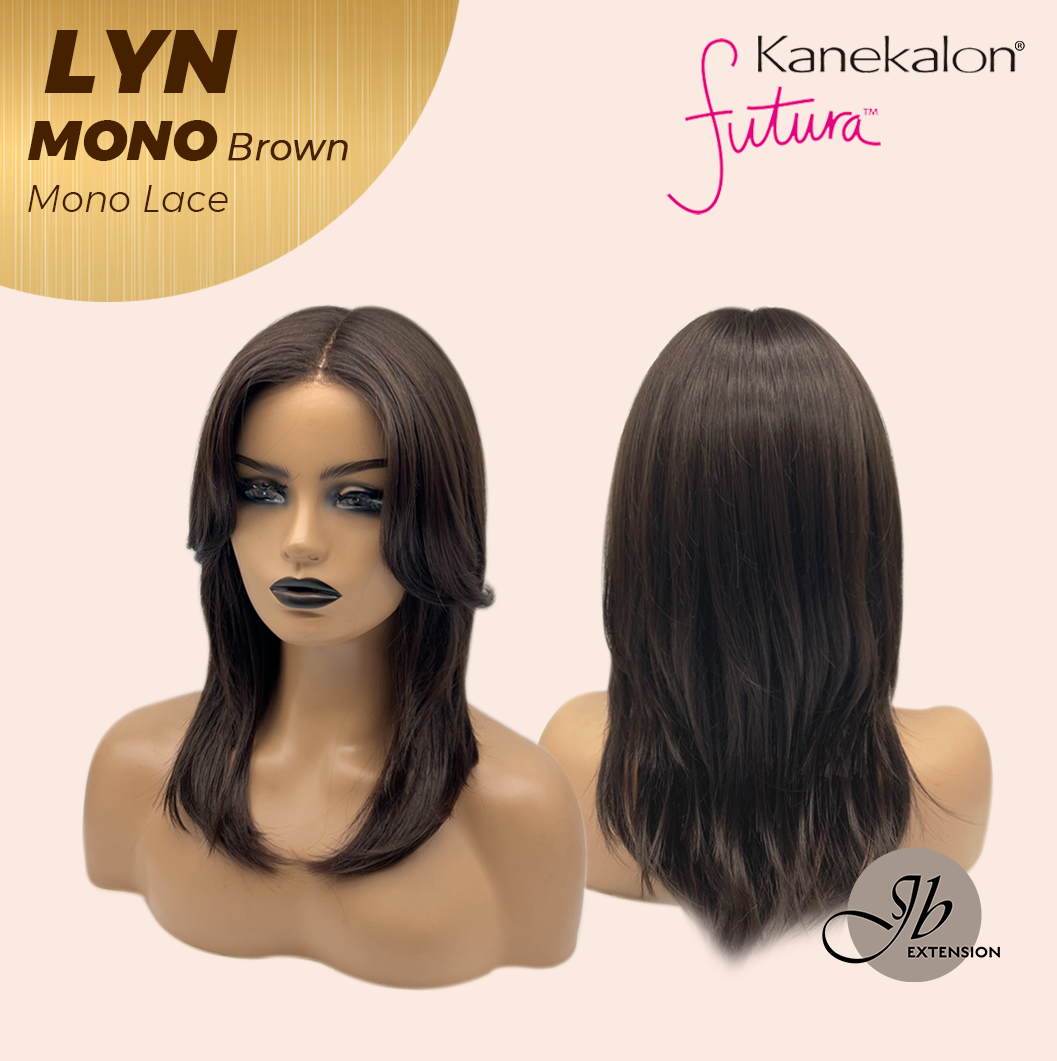 [PRE-ORDER] JBEXTENSION LYN MONO Partial Monofilament Wig 17 Inches Brown Partial Mono Lace Glueless Wig LYN MONO BROWN【BENDY EAR TABS】