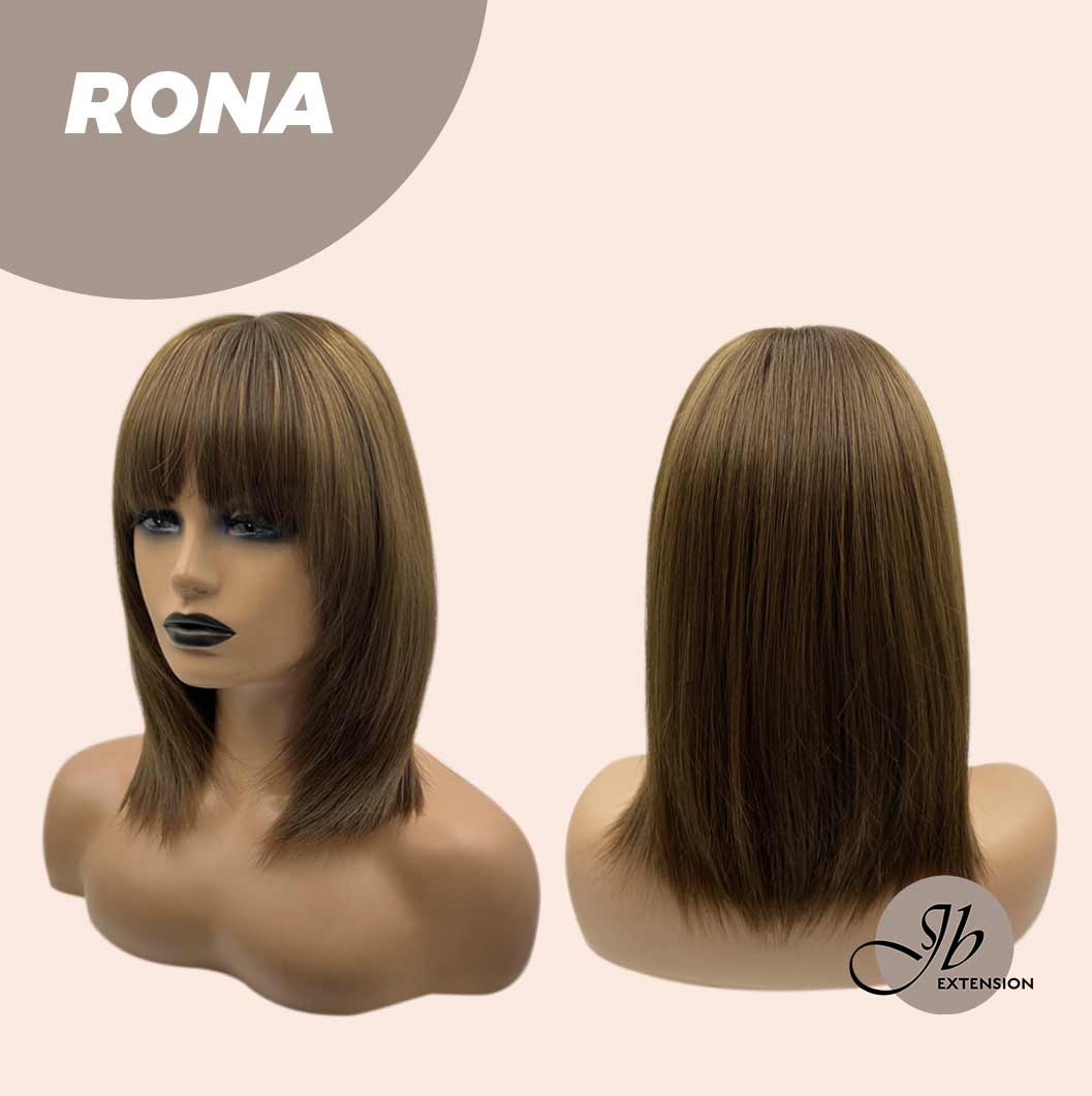 JBEXTENSION 14 Inches Brown Wig With Bangs RONA