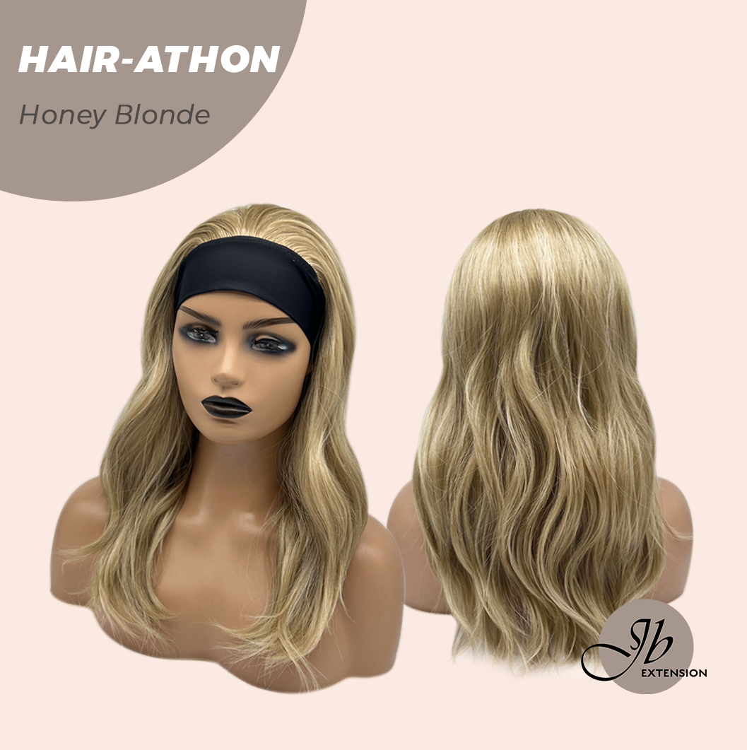 JBEXTENSION 18 Inches Curly Honey Blonde Headband Wig HAIR-ATHON - HONEY BLONDE