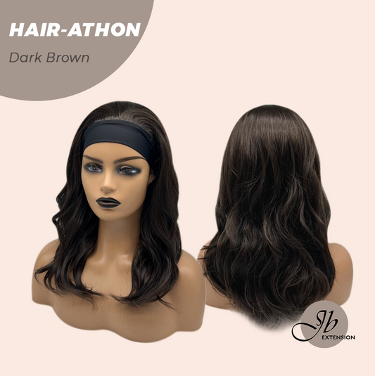 JBEXTENSION 18 Inches Curly Dark Brown Headband Wig HAIR-ATHON - DARK BROWN