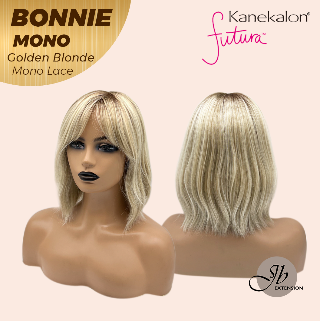 [PRE-ORDER] JBEXTENSION BONNIE MONO GOLDEN BLONDE Full Monofilament Handmade Full Lace Full Hand Tied Wig 12 Inches Golden Blonde With Dark Root Mono Lace Handmade Futura Fiber Glueless Wig BONNIE MONO GOLDEN BLONDE【BENDY EAR TABS】