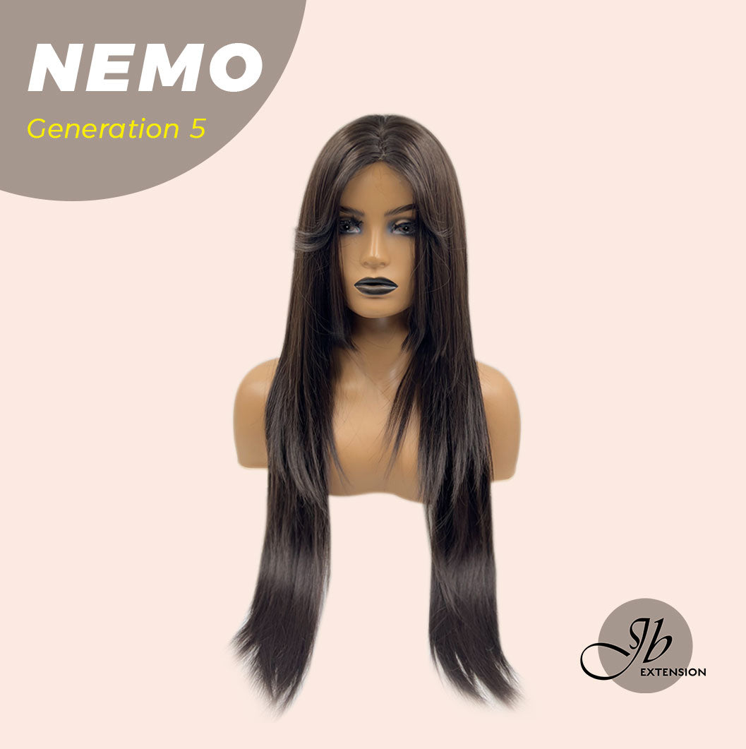 JBEXTENSION GENERATION FIVE 28 Inches Hime Cut Midnight Brown( Black/Brown) Wig NEMO G5