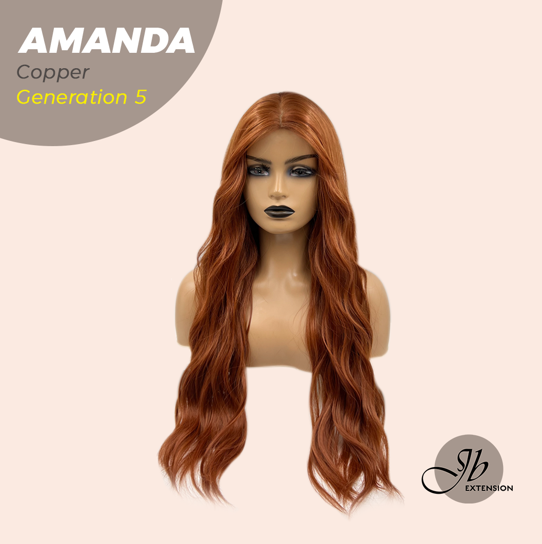JBEXTENSION GENERATION FIVE 28 Inches Copper Long Wave Wig AMANDA G5 COPPER