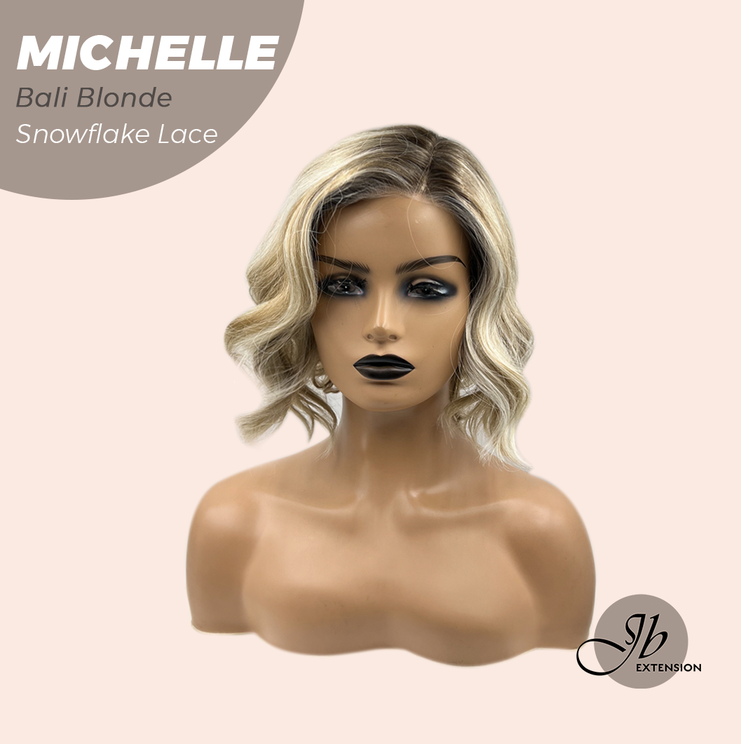 [PRE-ORDER] JBEXTENSION 10 Inches Bali Blonde Pre-Cut Side Part Snowflake Lace Frontlace Glueless Wig MICHELLE BALI BLONDE【BENDY EAR TABS】- S/M