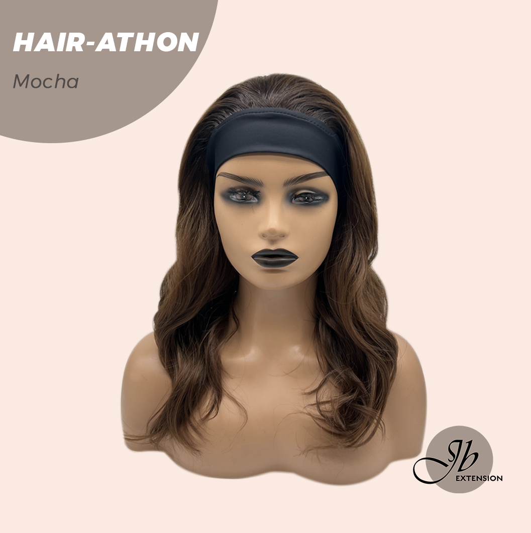 JBEXTENSION 18 Inches Curly Mocha Headband Wig HAIR-ATHON - MOCHA