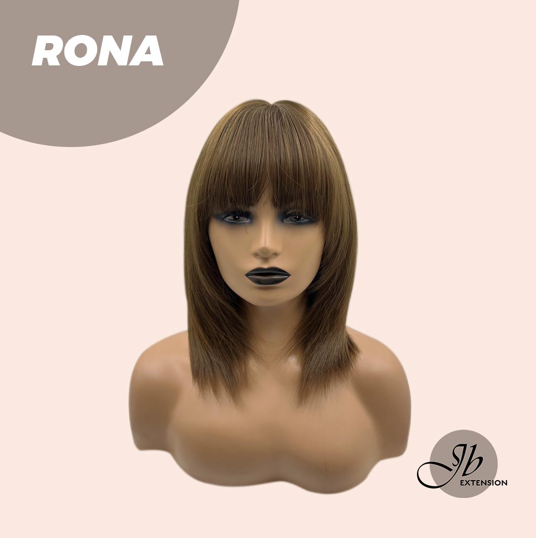 JBEXTENSION 14 Inches Brown Wig With Bangs RONA