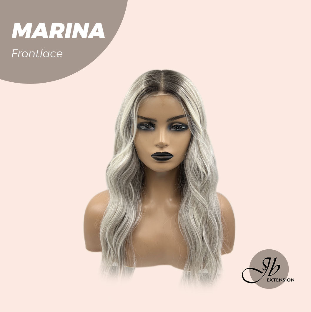 JBEXTENSION 20 Inches Silver Color Wave Pre-Cut Frontlace Glueless Wig MARINA
