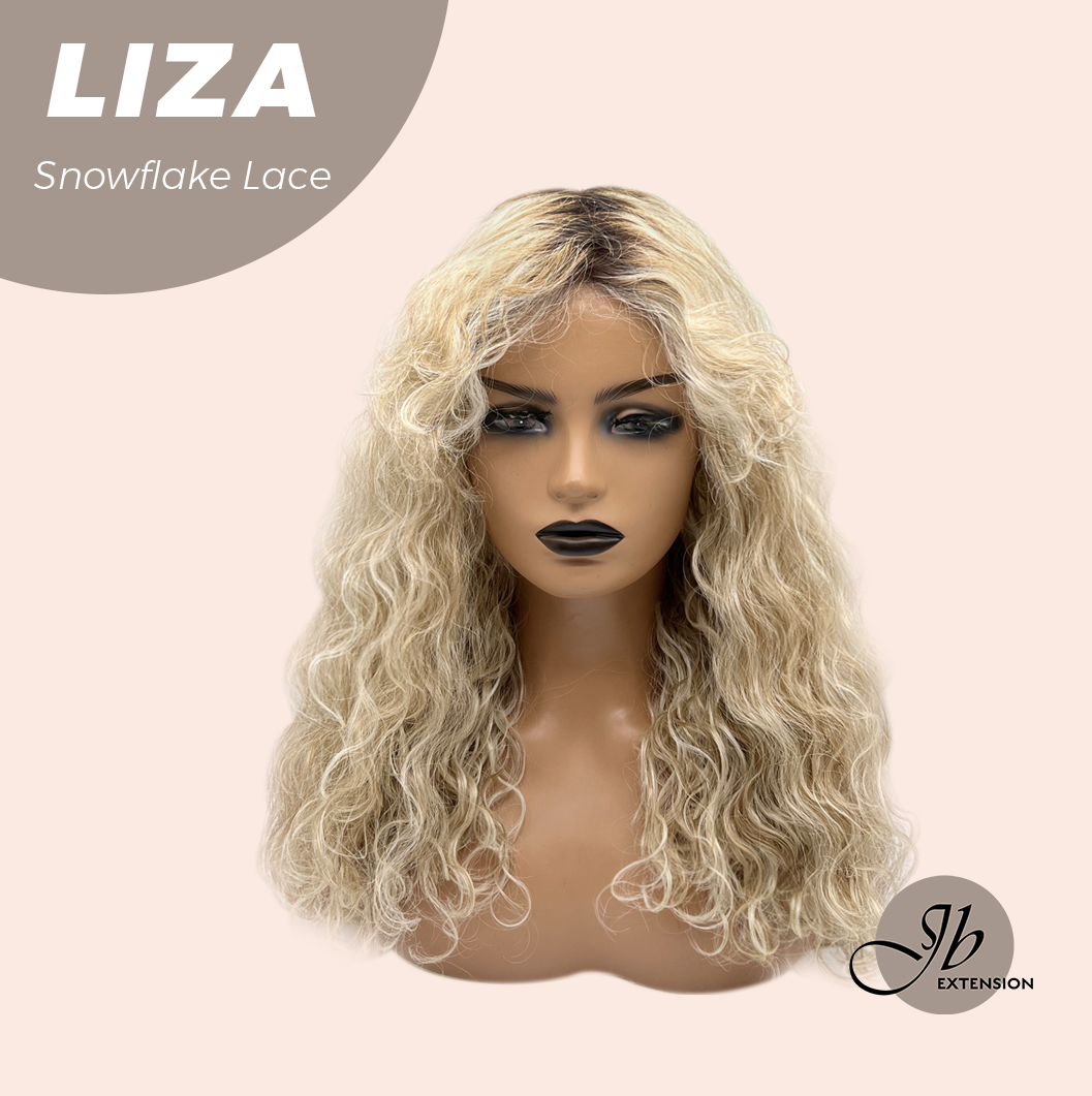 [PRE-ORDER] JBEXTENSION 19 Inches Deep Curly Blonde Pre-Cut Snowflake Lace Frontlace Glueless Wig LIZA SNOWFLAKE【PERMATEASE】【BENDY EAR TABS】