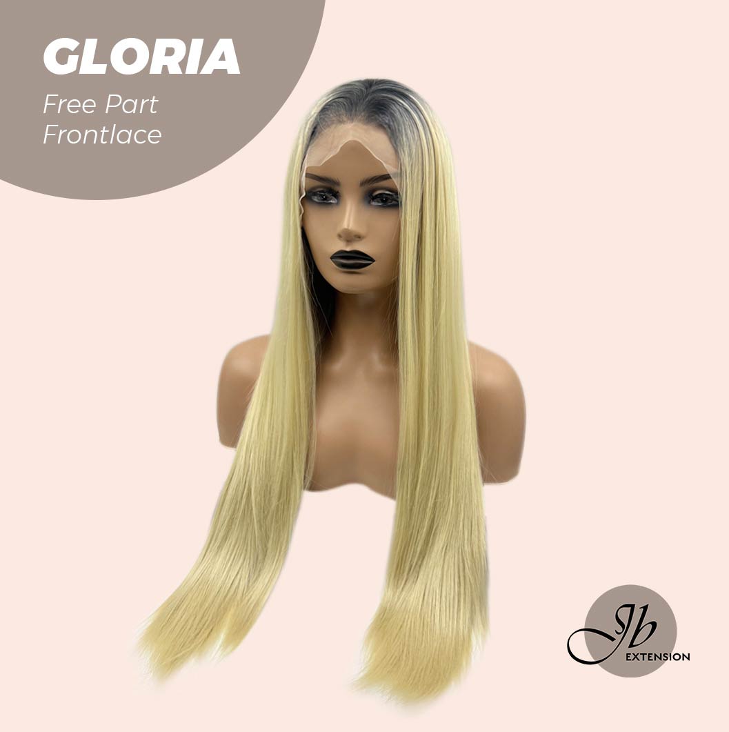 JBEXTENSION 30 Inches Blonde With Dark Root Extra Long Straight Lace Front Wig.Pre Plucked 6*14 HD Transparent Lace Frontal Glueless Wig GLORIA
