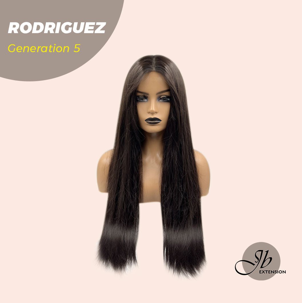 JBEXTENSION GENERATION FIVE 28 Inches Long Straight Midnight Brown( Black/Brown) Wig RODRIGUEZ G5