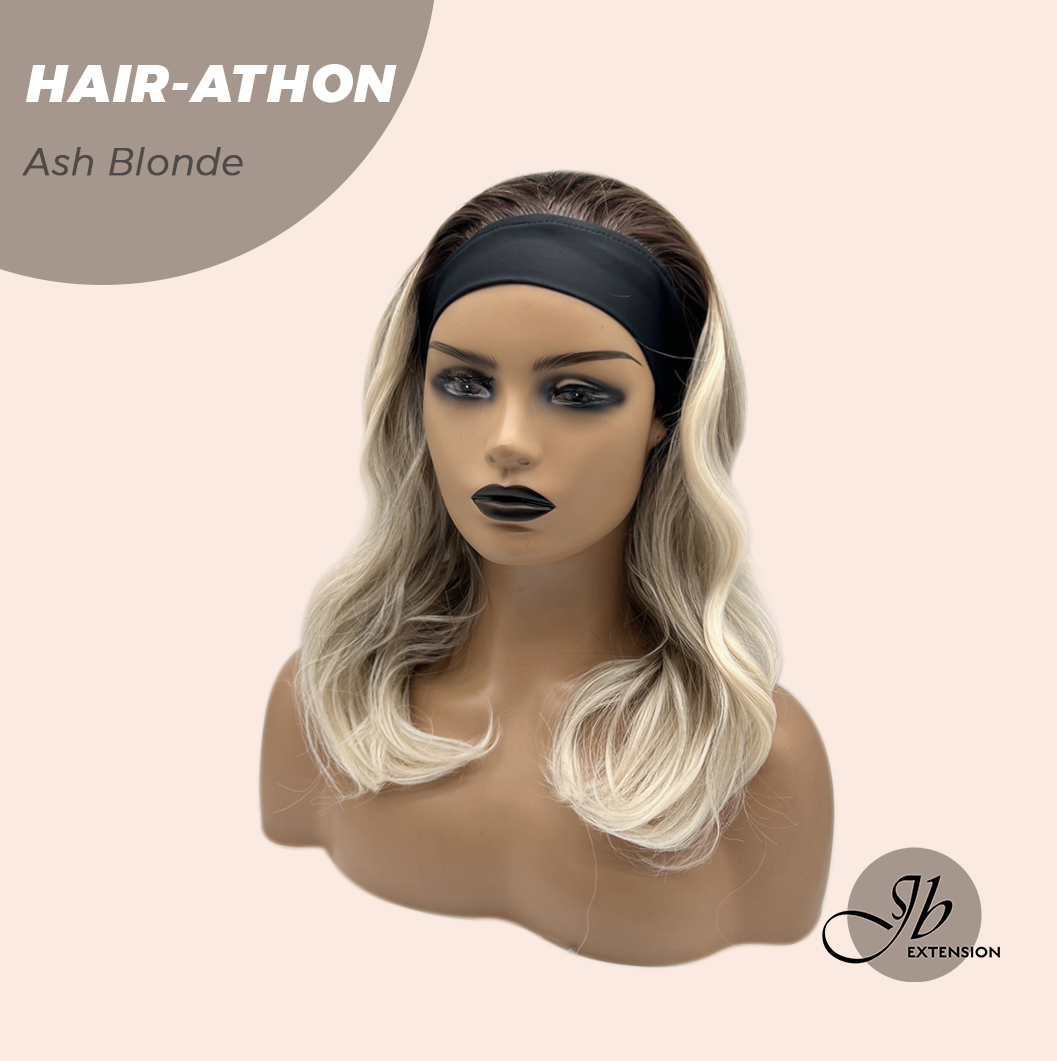 JBEXTENSION 18 Inches Curly Ash Blonde Headband Wig HAIR-ATHON - ASH BLONDE