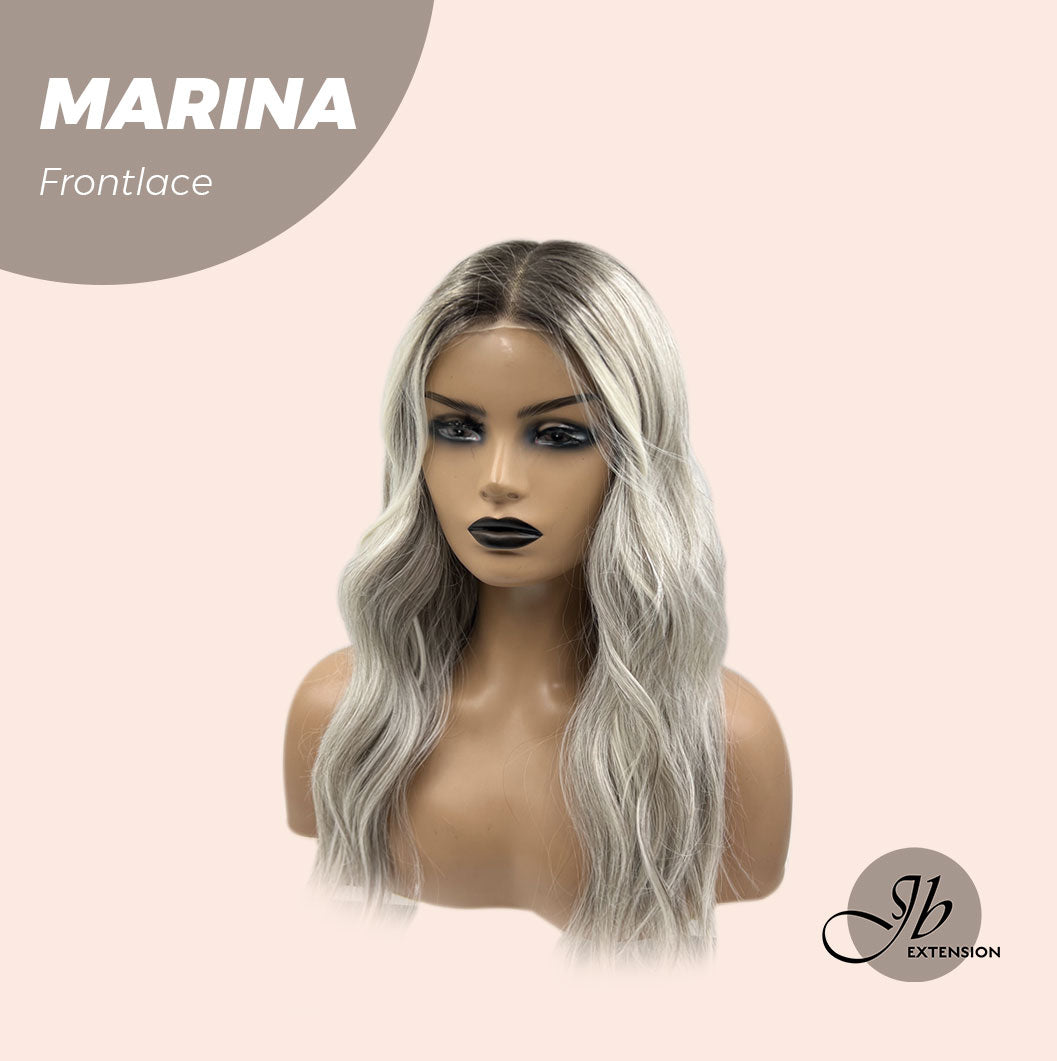 JBEXTENSION 20 Inches Silver Color Wave Pre-Cut Frontlace Glueless Wig MARINA