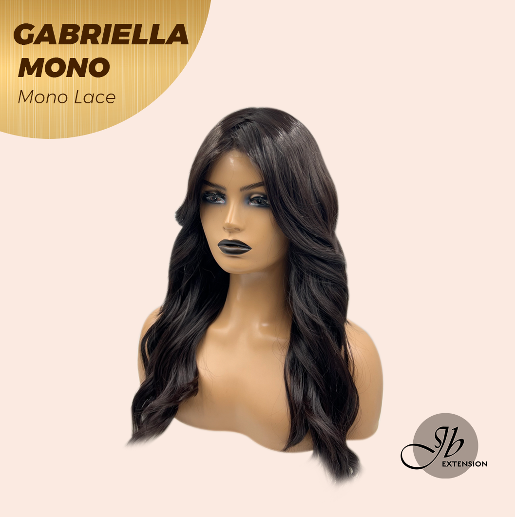 [PRE-ORDER] JBEXTENSION GABRIELLA MONO Monofilament Handmade Wig 6X5 Full Monofilament Hand Tied Top Wig 20 Inches Black Wave Mono Lace Wig With Anti-slip Silicone Strips Glueless Wig GABRIELLA MONO【BENDY EAR TABS】