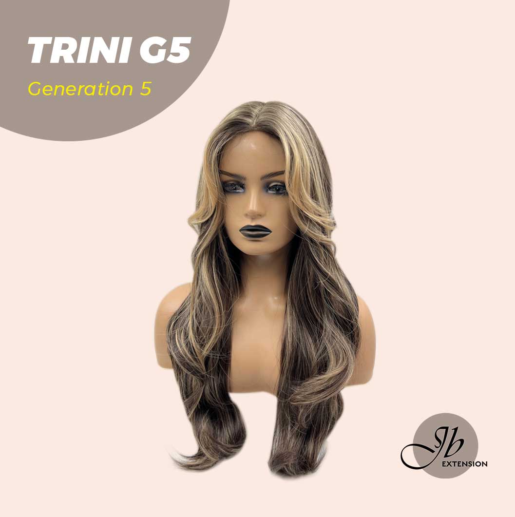 JBEXTENSION GENERATION FIVE 24 Inches Dark Brown With Highlight Women Wig TRINI G5