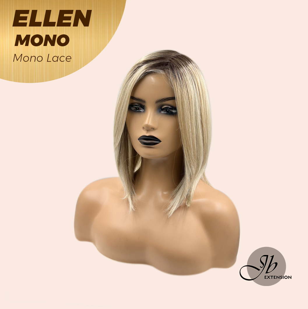 [PRE-ORDER] HOT OF SEASON -  ELLEN MONO Full Monofilament Handmade Full Lace Full Hand Tied Wig 12 Inches Blonde Mono Lace Handmade Futura Fiber Wig Glueless Wig ELLEN MONO【BENDY EAR TABS】